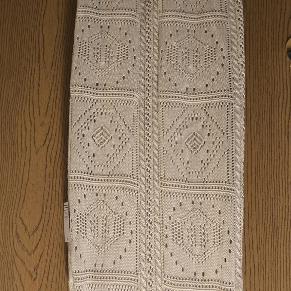 NWT Ophelia Roe Elegant Crochet Dress Beige Sleeveless Knit Maxi Dress Size S - Picture 7 of 13